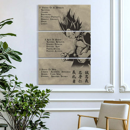 Dragon Ball - 3 Piece Wall Art - DR043 - 7 5 3 CODE - Vegeta - Dragon Ball Canvas