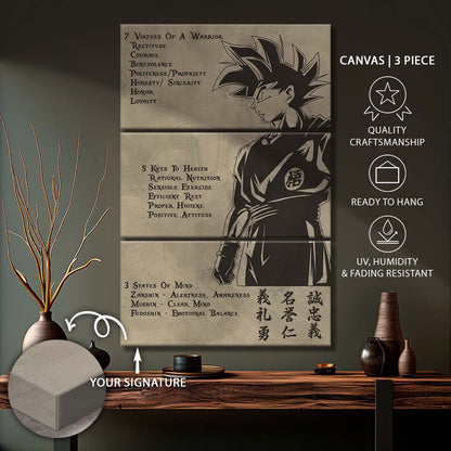 Dragon Ball - 3 Piece Wall Art - DR044 - 7 5 3 CODE - Goku - Dragon Ball Canvas