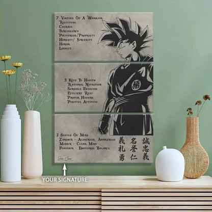 Dragon Ball - 3 Piece Wall Art - DR044 - 7 5 3 CODE - Goku - Dragon Ball Canvas