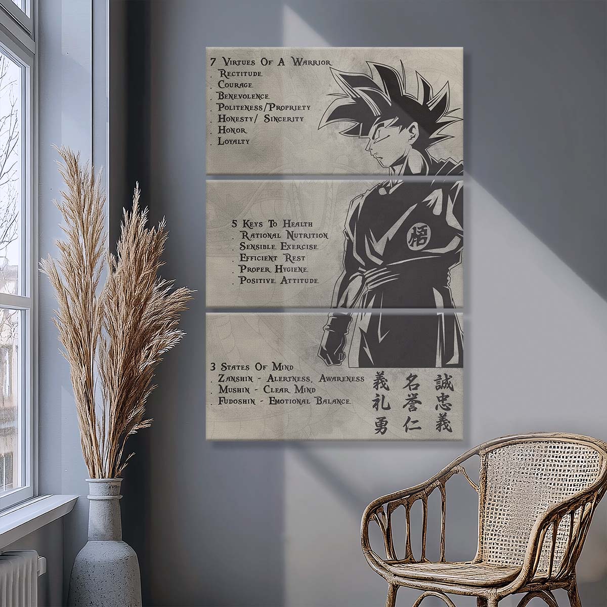 Dragon Ball - 3 Piece Wall Art - DR044 - 7 5 3 CODE - Goku - Dragon Ball Canvas