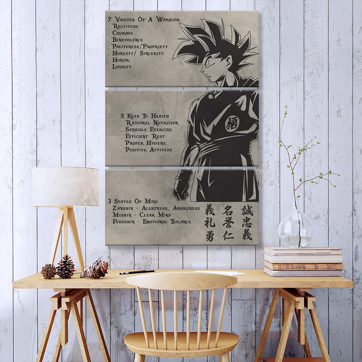 Dragon Ball - 3 Piece Wall Art - DR044 - 7 5 3 CODE - Goku - Dragon Ball Canvas