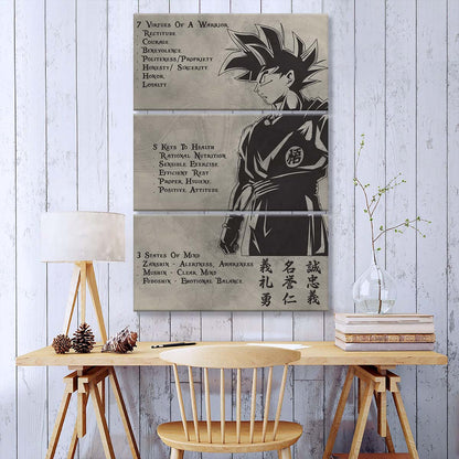 Dragon Ball - 3 Piece Wall Art - DR044 - 7 5 3 CODE - Goku - Dragon Ball Canvas