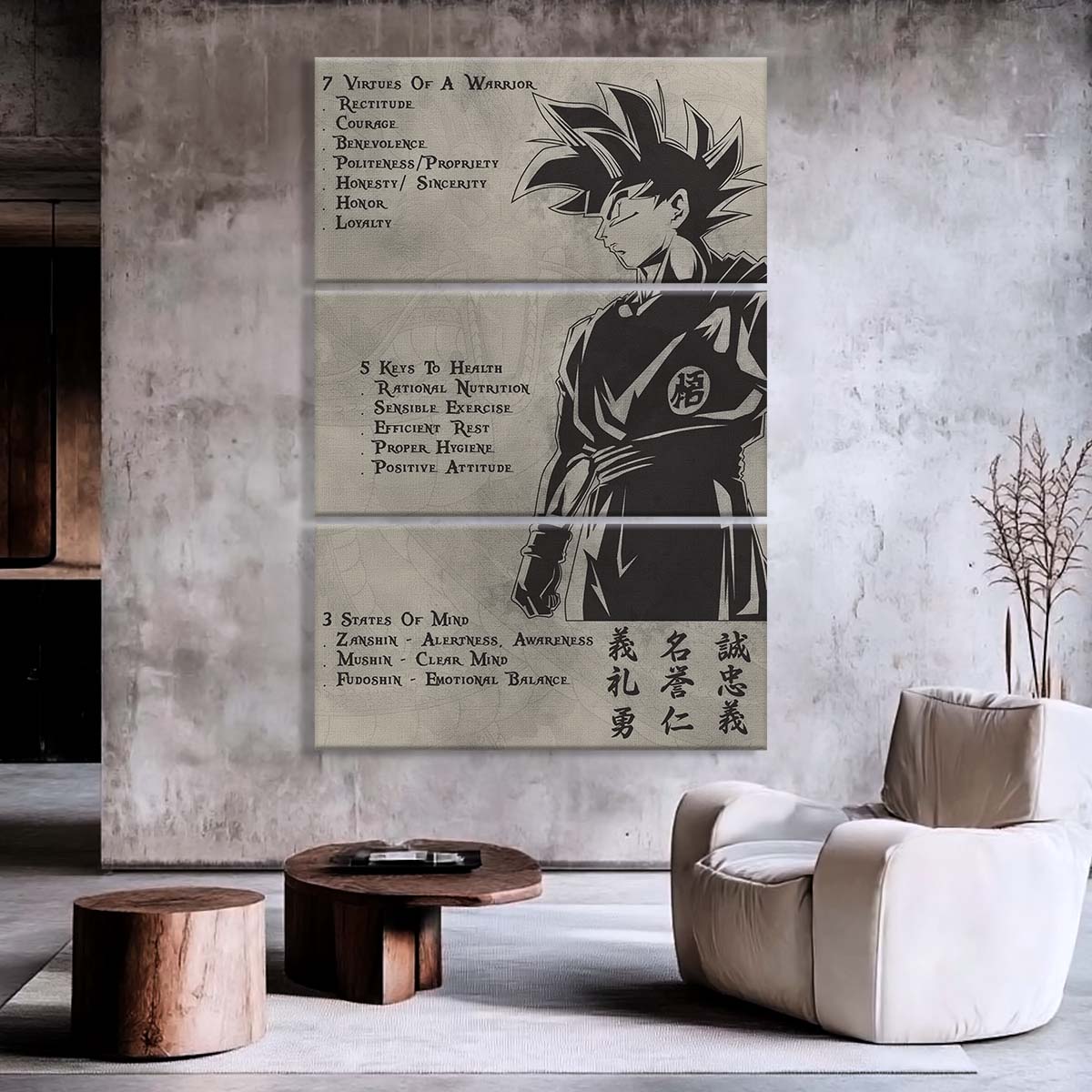 Dragon Ball - 3 Piece Wall Art - DR044 - 7 5 3 CODE - Goku - Dragon Ball Canvas