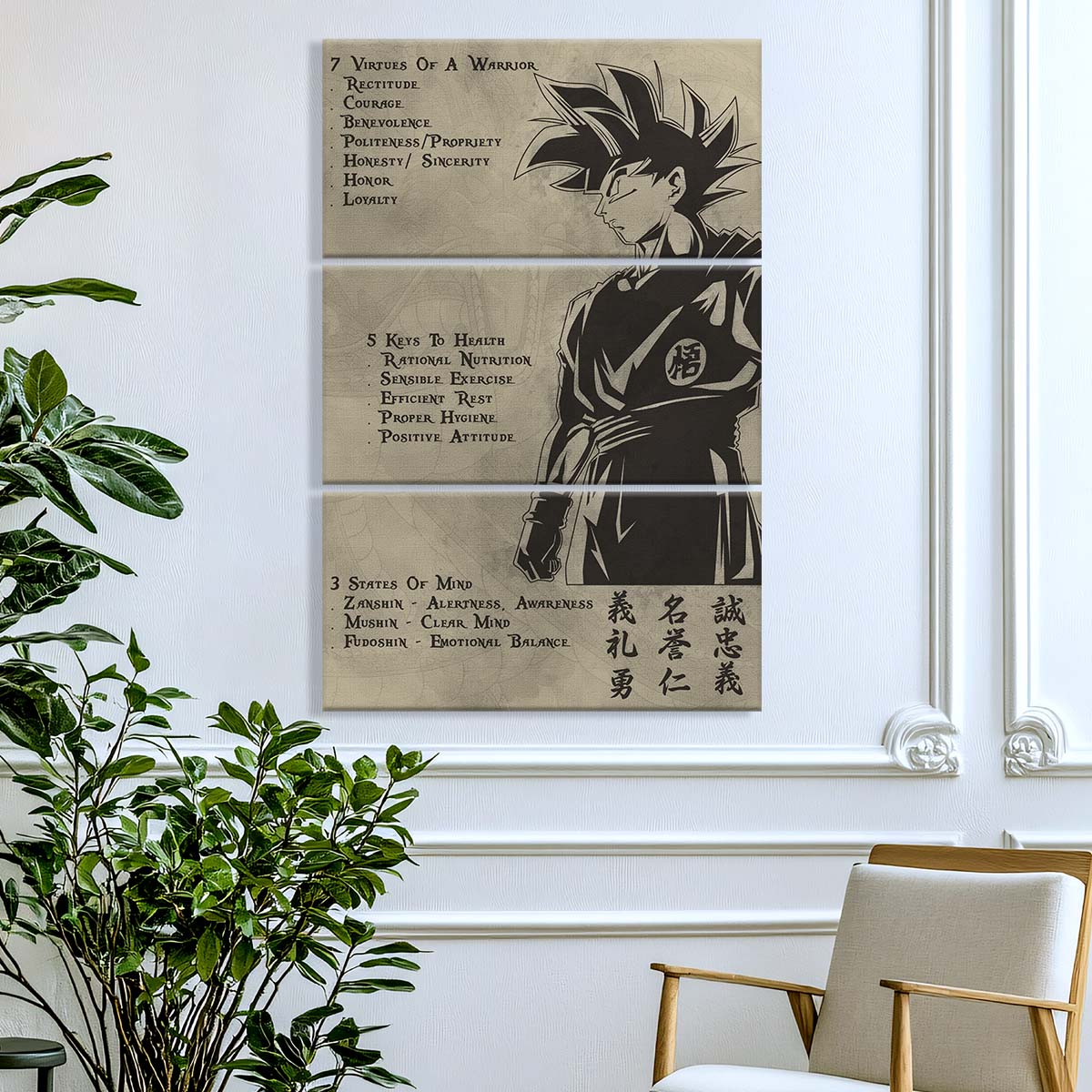 Dragon Ball - 3 Piece Wall Art - DR044 - 7 5 3 CODE - Goku - Dragon Ball Canvas