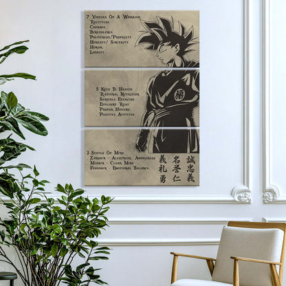 Dragon Ball - 3 Piece Wall Art - DR044 - 7 5 3 CODE - Goku - Dragon Ball Canvas
