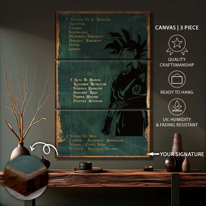 Dragon Ball - 3 Piece Wall Art - DR060 - 7 5 3 Code - Goku - Dragon Ball Canvas