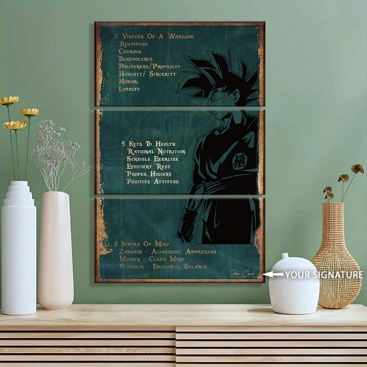 Dragon Ball - 3 Piece Wall Art - DR060 - 7 5 3 Code - Goku - Dragon Ball Canvas