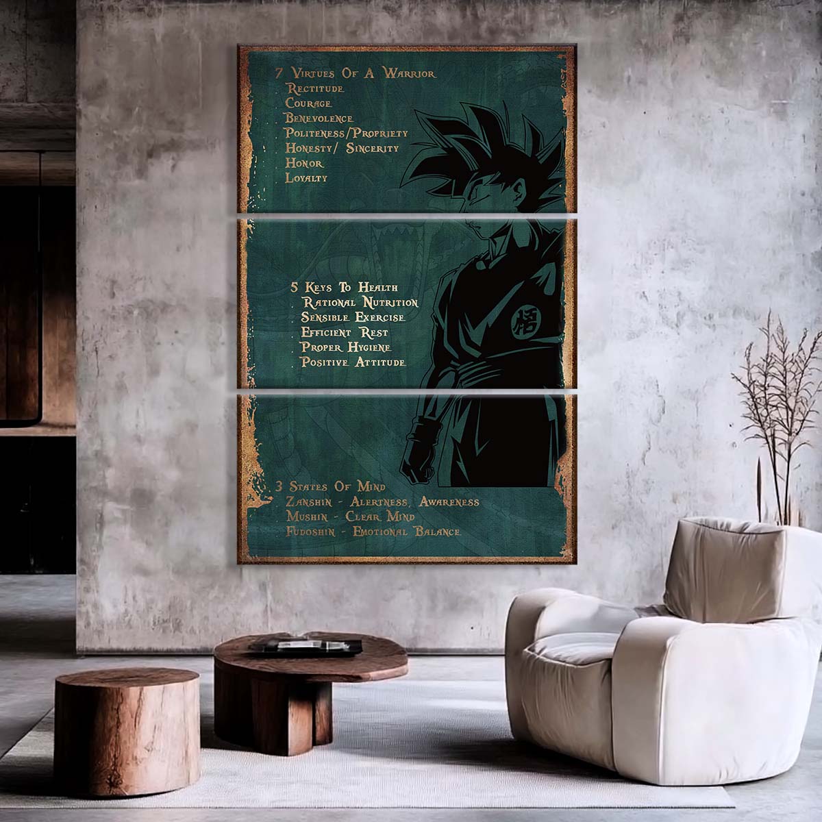 Dragon Ball - 3 Piece Wall Art - DR060 - 7 5 3 Code - Goku - Dragon Ball Canvas