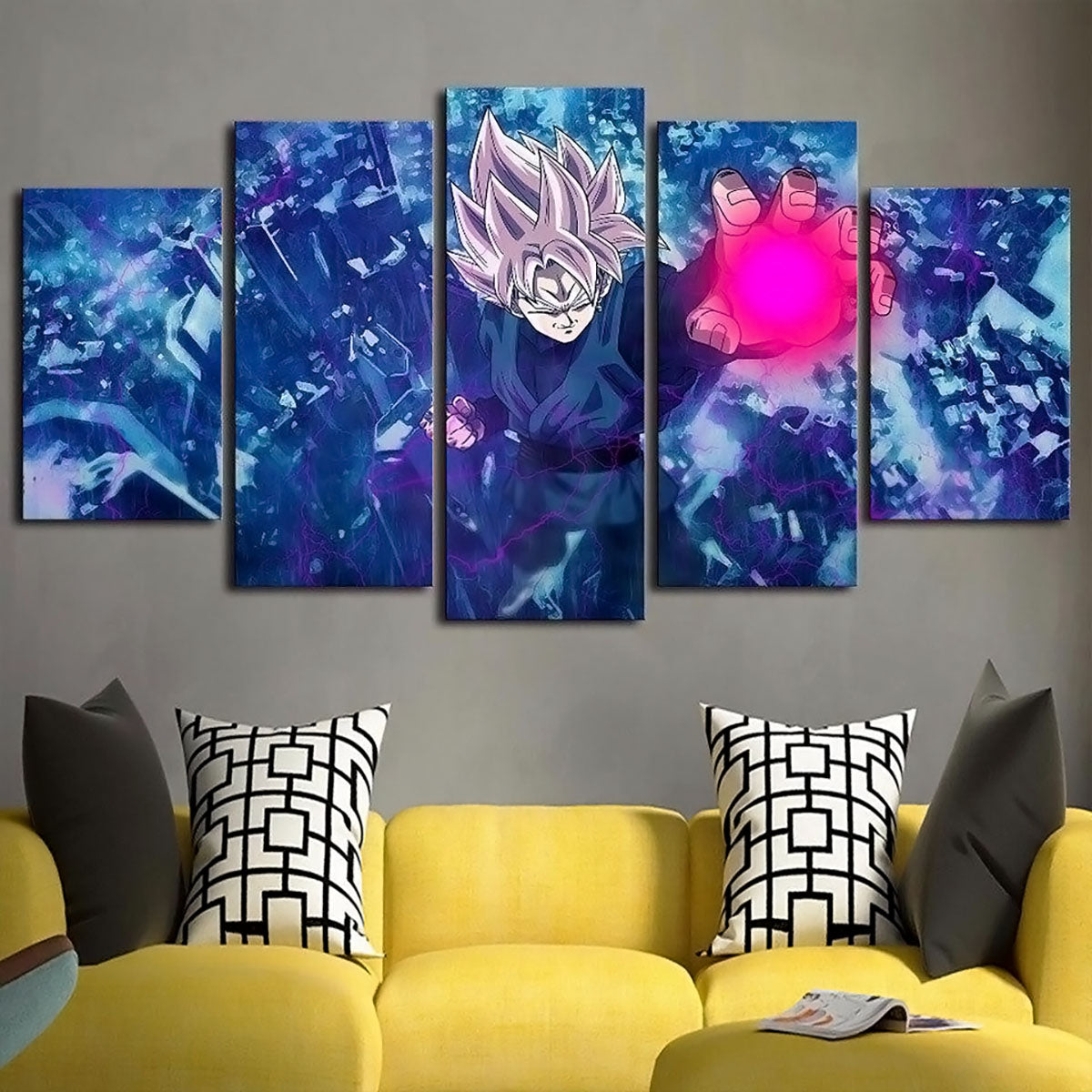 Dragon Ball Super Canvas Wall Art - DR5165 - Super Saiyan Rose Black Goku
