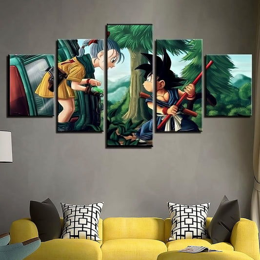 Dragon Ball Canvas Wall Art - DR5182 - Bulma - Kid Goku