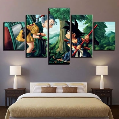 Dragon Ball Canvas Wall Art - DR5182 - Bulma - Kid Goku