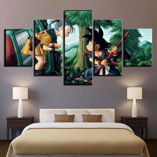 Dragon Ball Canvas Wall Art - DR5182 - Bulma - Kid Goku