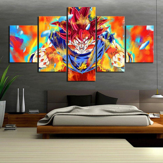 Dragon Ball Super Canvas Wall Art - DR5157 - Super Saiyan God Goku