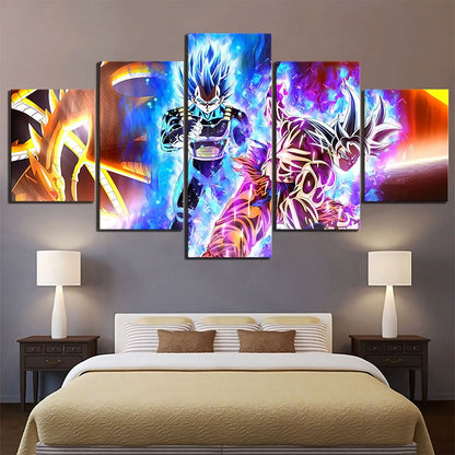 Dragon Ball Super Canvas Wall Art - DR5140 - Ultra Instinct Goku - Super Saiyan Blue Vegeta