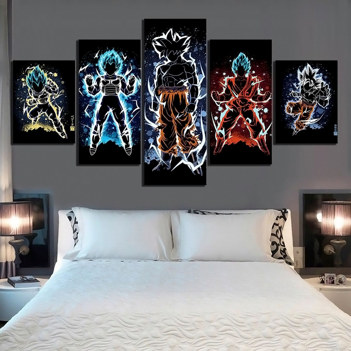 Dragon Ball Super Canvas Wall Art - DR5152 - Super Saiyan Blue Goku - Super Saiyan Blue Vegeta