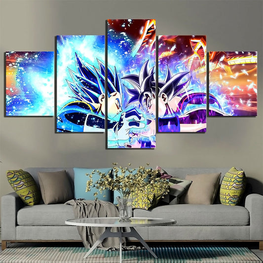 Dragon Ball Canvas Wall Art - DR5155 - Super Saiyan Blue Vegeta vs Ultra Instinct Goku