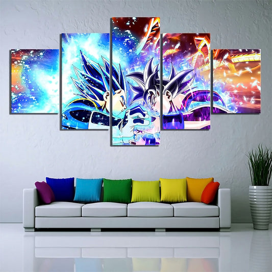 Dragon Ball Canvas Wall Art - DR5155 - Super Saiyan Blue Vegeta vs Ultra Instinct Goku