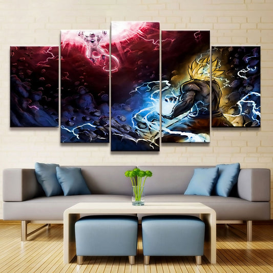 Dragon Ball Canvas Wall Art - DR5171 - Super Saiyan Goku vs Frieza Namek Saga