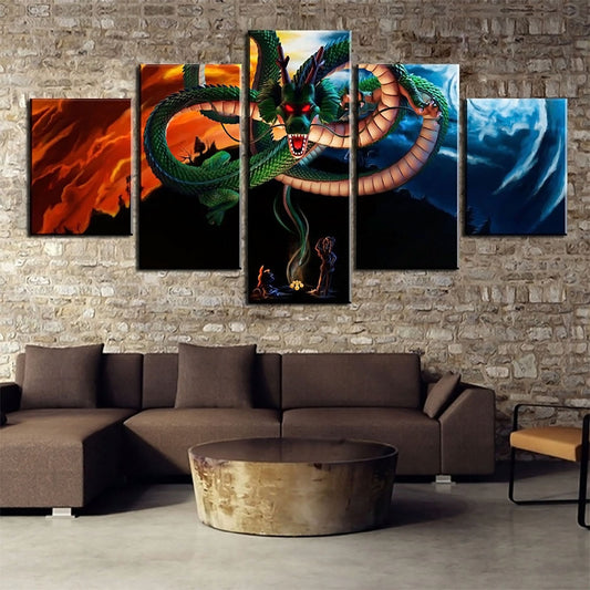 Dragon Ball Canvas Wall Art - DR5158 - Shenron - Goku - Bulma