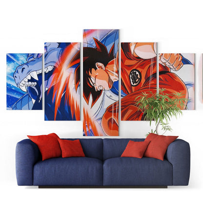 Dragon Ball - 5 Pieces Wall Art - Son Goku - Shenlong - Printed Wall Pictures Home Decor - Dragon Ball Poster - Dragon Ball Canvas