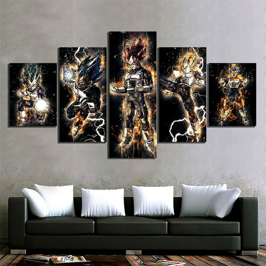 Dragon Ball Super Canvas Wall Art - DR5146 - Super Saiyan God Vegeta - Super Saiyan Blue Vegeta