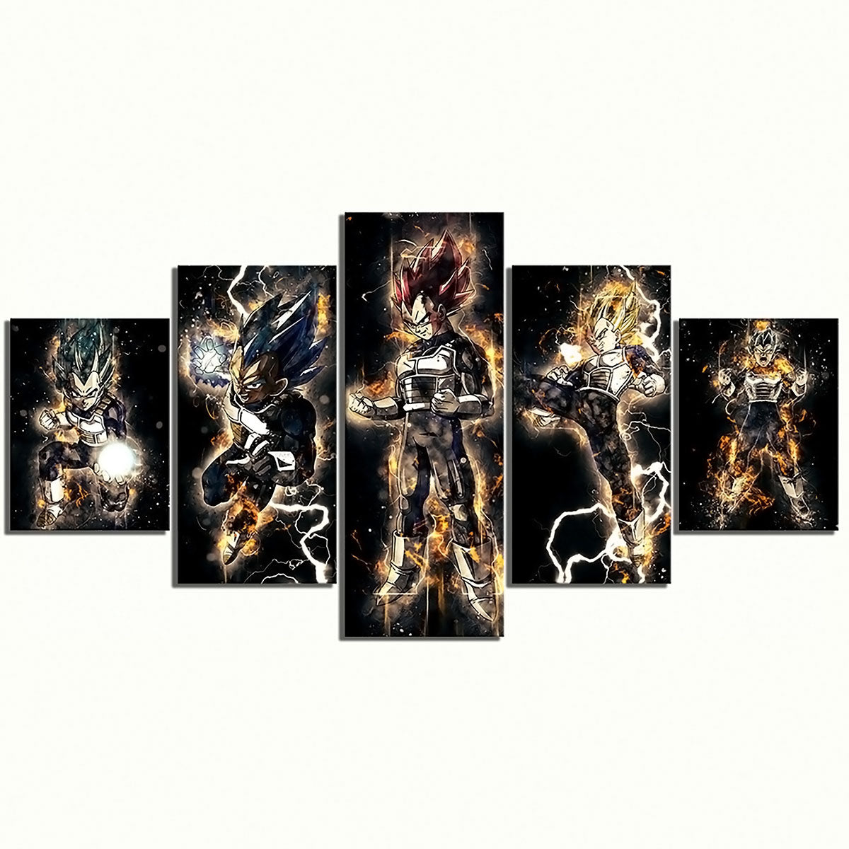 Dragon Ball Super Canvas Wall Art - DR5146 - Super Saiyan God Vegeta - Super Saiyan Blue Vegeta