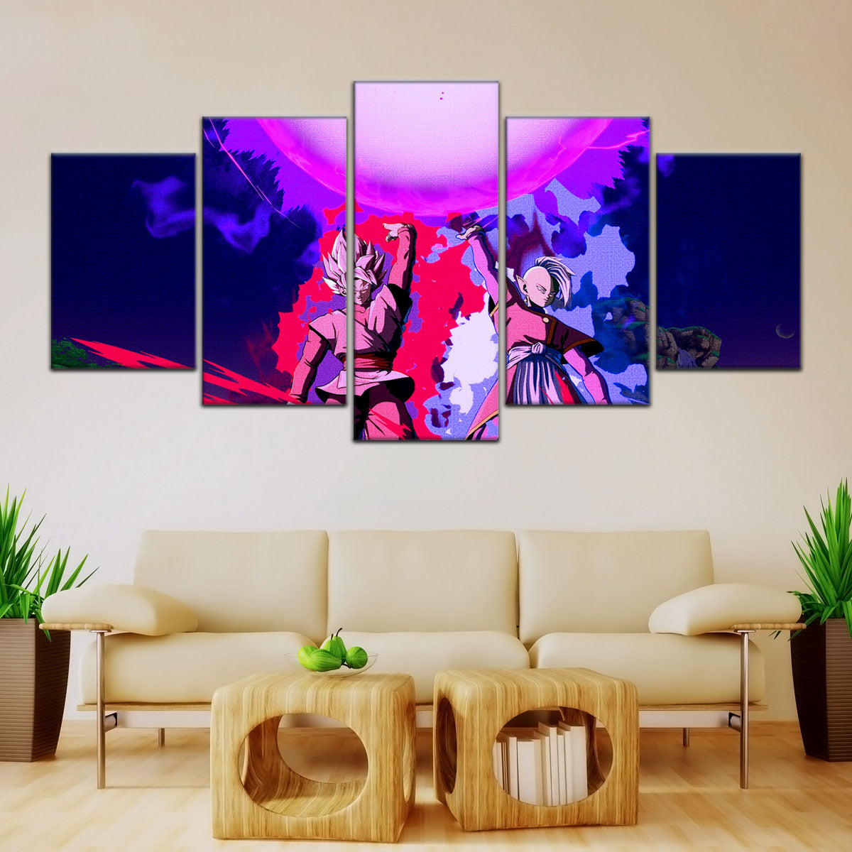 Dragon Ball Super Canvas Wall Art - DR5135 - Super Saiyan Rose Goku Black and Zamasu