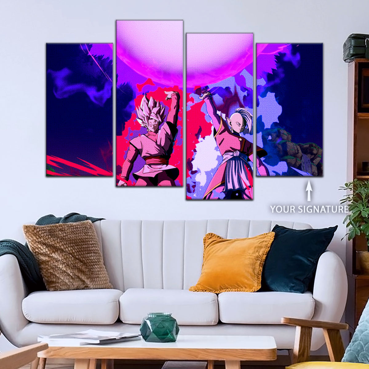 Dragon Ball Super Canvas Wall Art - DR5135 - Super Saiyan Rose Goku Black and Zamasu