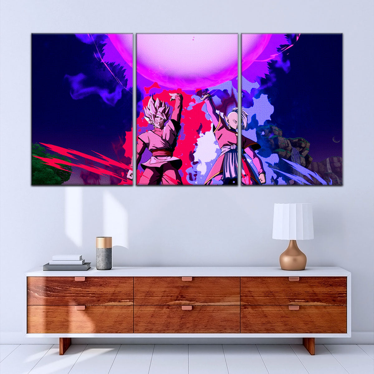 Dragon Ball Super Canvas Wall Art - DR5135 - Super Saiyan Rose Goku Black and Zamasu