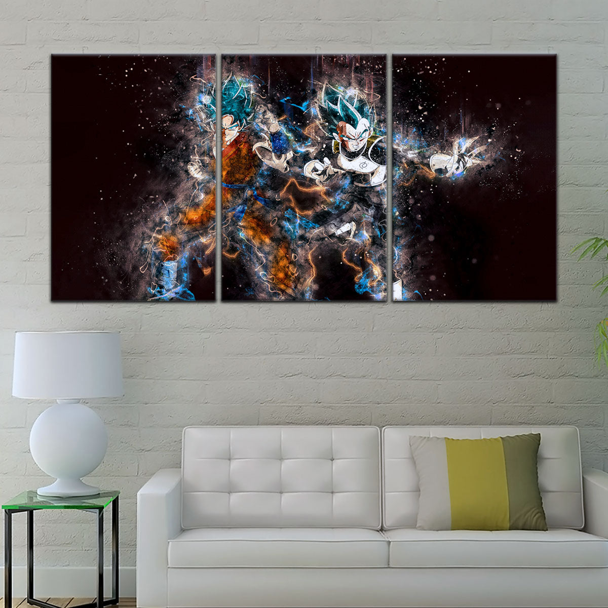 Dragon Ball Super Canvas Wall Art - DR5065 - Super Saiyan Blue Goku - Super Saiyan Blue Vegeta