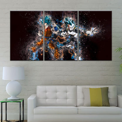 Dragon Ball Super Canvas Wall Art - DR5065 - Super Saiyan Blue Goku - Super Saiyan Blue Vegeta