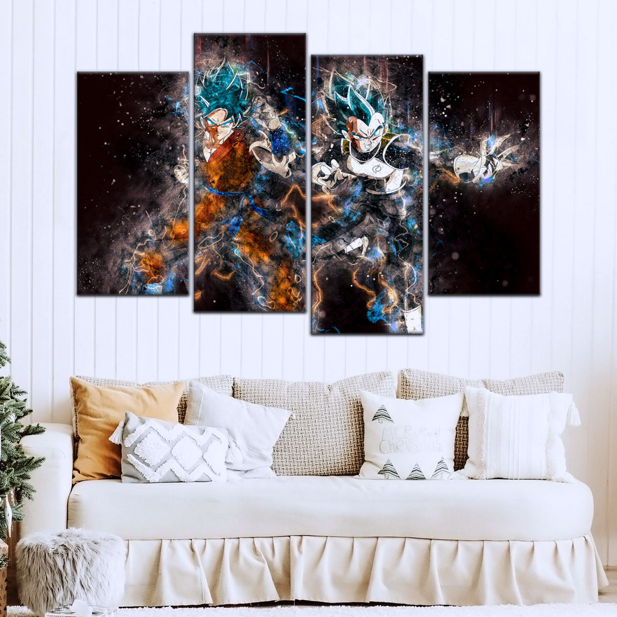Dragon Ball Super Canvas Wall Art - DR5065 - Super Saiyan Blue Goku - Super Saiyan Blue Vegeta