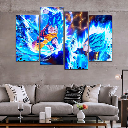 Dragon Ball Super Canvas Wall Art - DR5064 - Super Saiyan Blue Goku - Super Saiyan Blue Vegeta