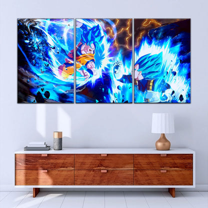 Dragon Ball Super Canvas Wall Art - DR5064 - Super Saiyan Blue Goku - Super Saiyan Blue Vegeta