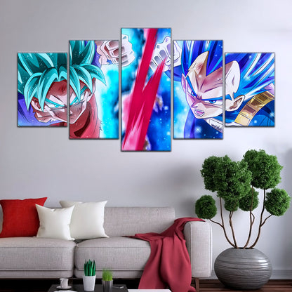 Dragon Ball Super Canvas Wall Art - DR5080 - Super Saiyan Blue Goku - Super Saiyan Blue Vegeta