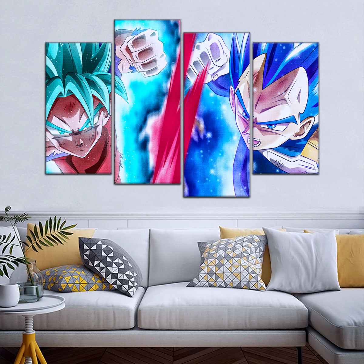 Dragon Ball Super Canvas Wall Art - DR5080 - Super Saiyan Blue Goku - Super Saiyan Blue Vegeta