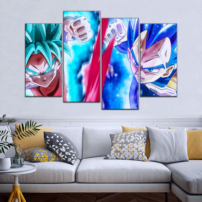 Dragon Ball Super Canvas Wall Art - DR5080 - Super Saiyan Blue Goku - Super Saiyan Blue Vegeta