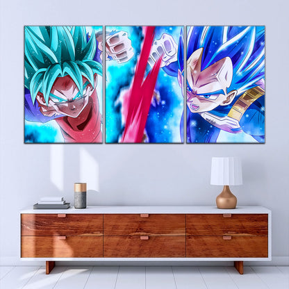 Dragon Ball Super Canvas Wall Art - DR5080 - Super Saiyan Blue Goku - Super Saiyan Blue Vegeta