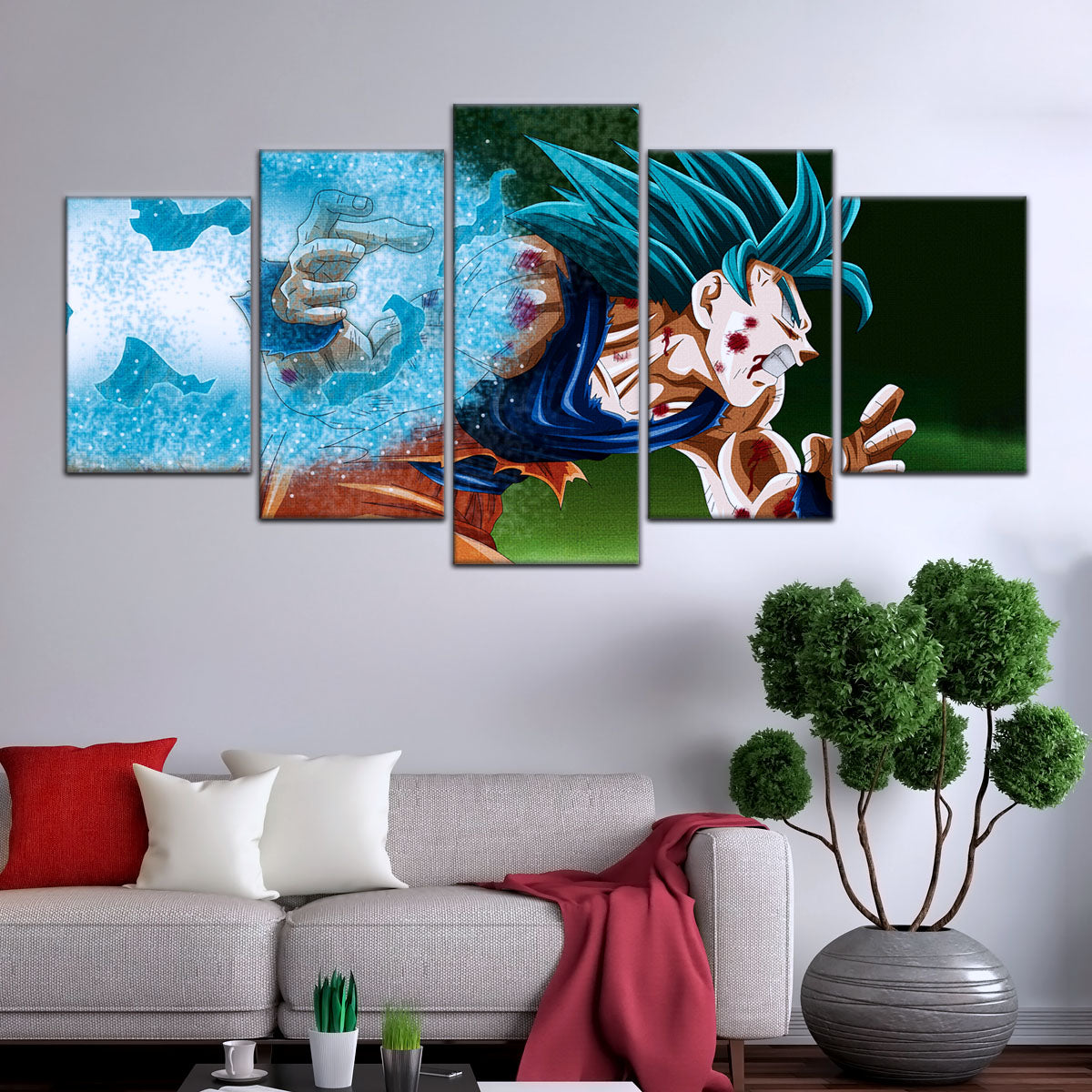 Dragon Ball Super Canvas Wall Art - DR5047 - Super Saiyan Blue Goku