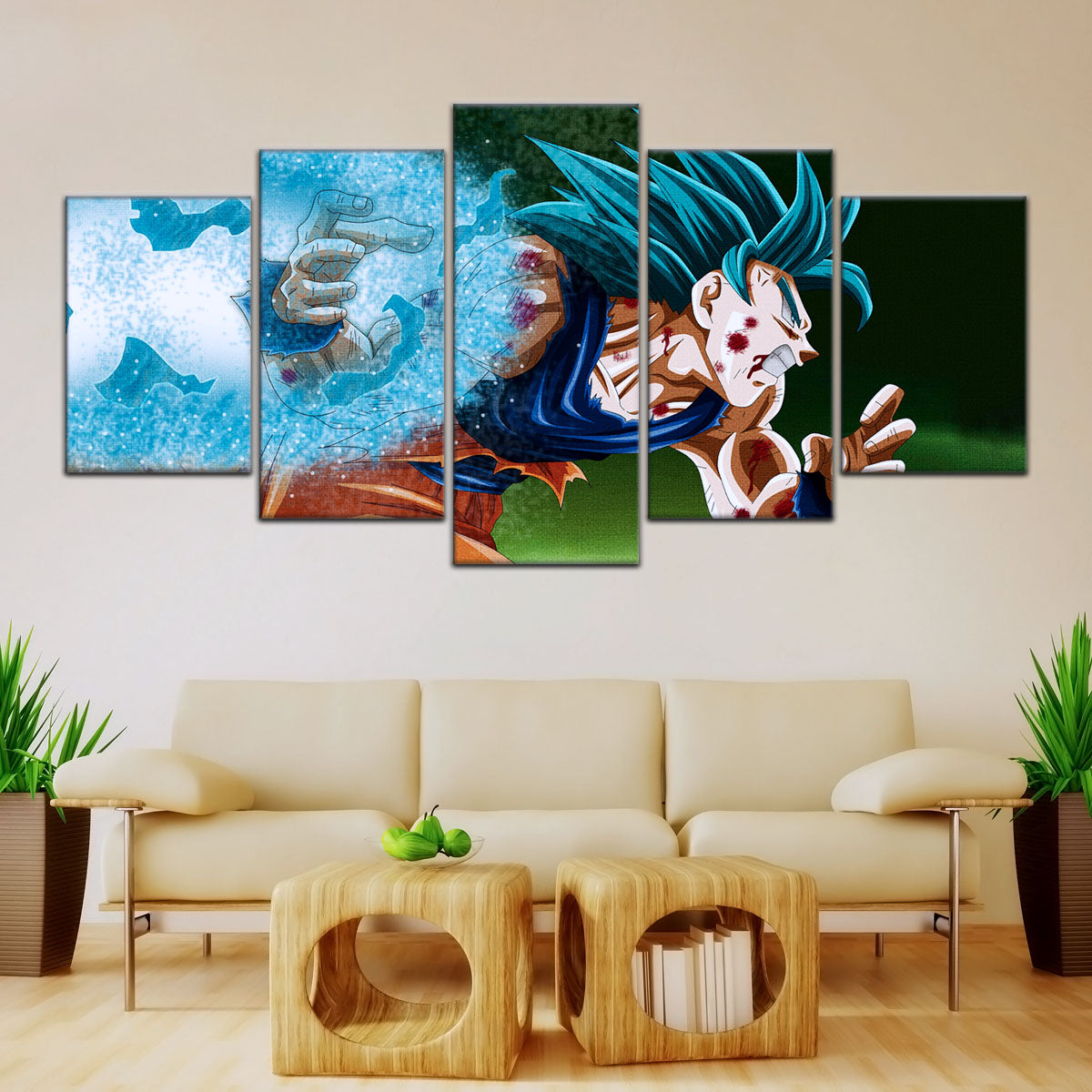 Dragon Ball Super Canvas Wall Art - DR5047 - Super Saiyan Blue Goku