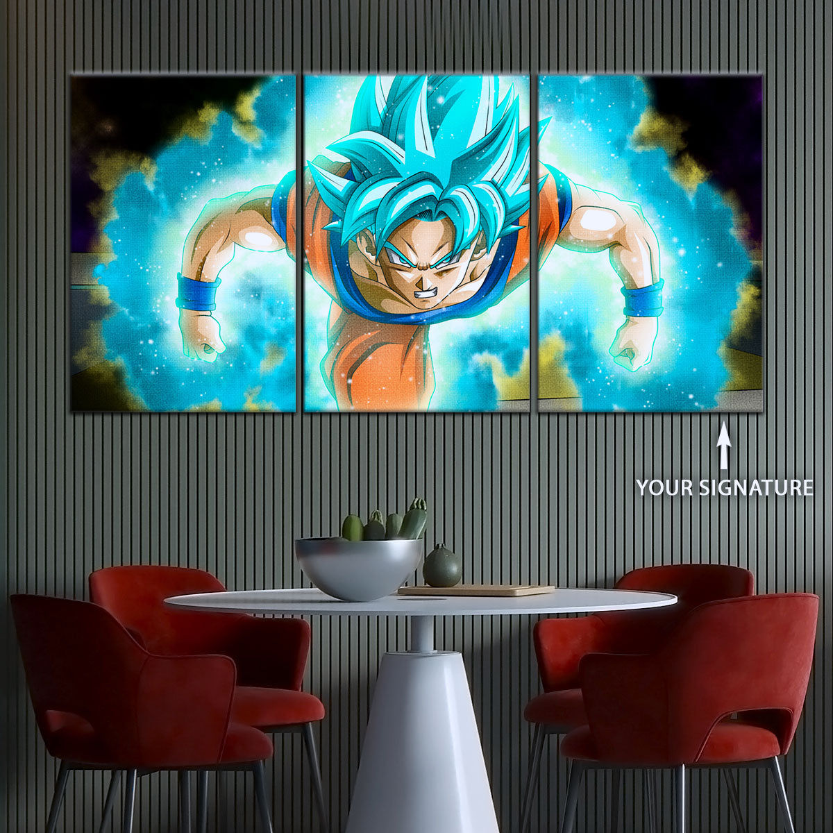 Dragon Ball Super Canvas Wall Art - DR5048 - Super Saiyan Blue Goku