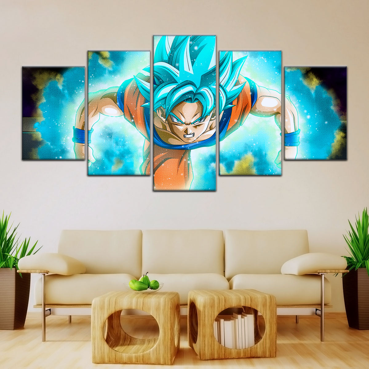Dragon Ball Super Canvas Wall Art - DR5048 - Super Saiyan Blue Goku