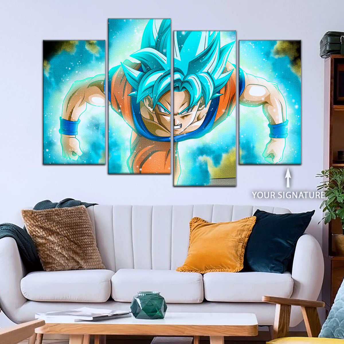 Dragon Ball Super Canvas Wall Art - DR5048 - Super Saiyan Blue Goku