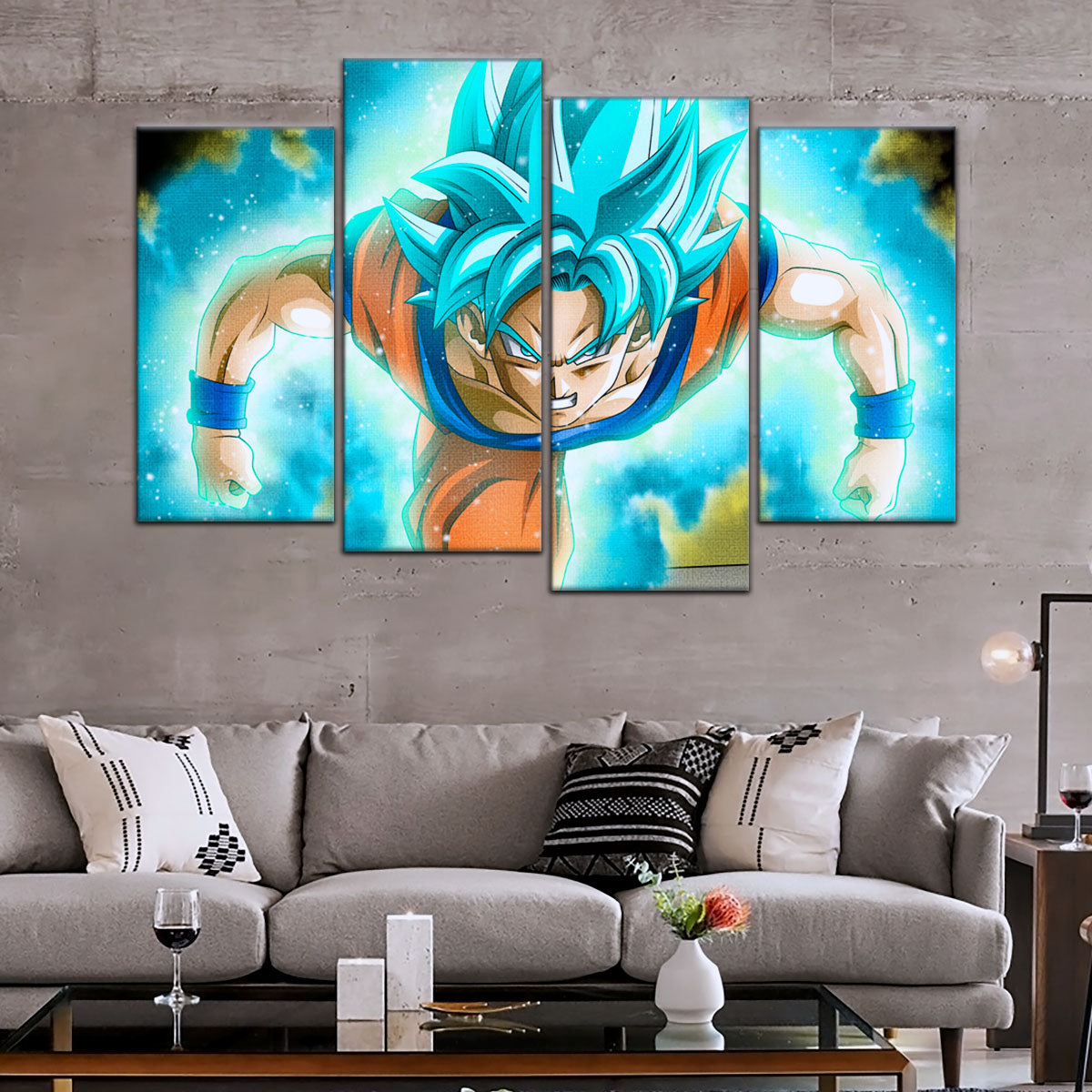 Dragon Ball Super Canvas Wall Art - DR5048 - Super Saiyan Blue Goku