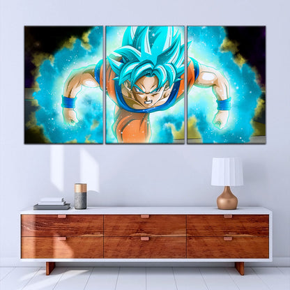 Dragon Ball Super Canvas Wall Art - DR5048 - Super Saiyan Blue Goku