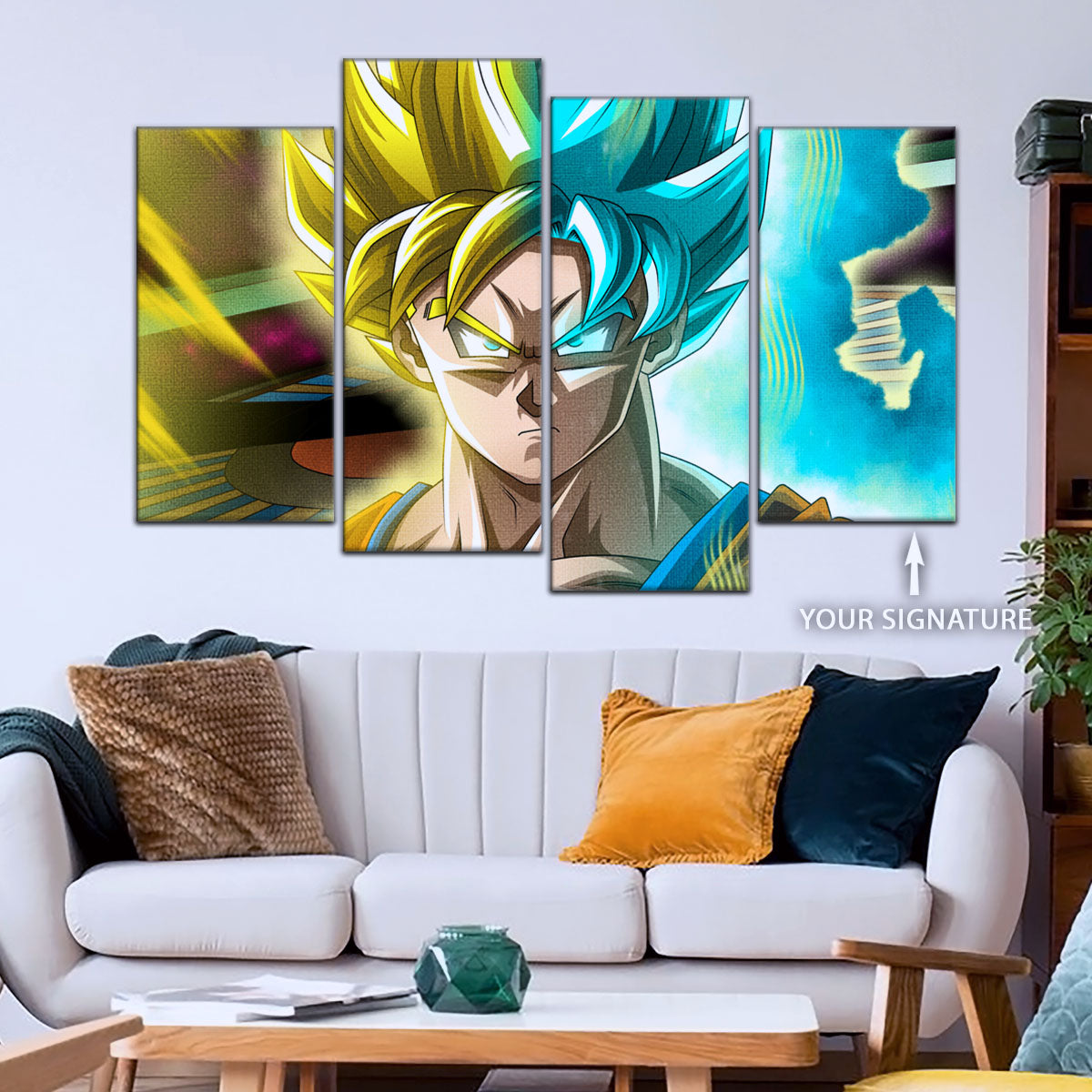 Dragon Ball Super Canvas Wall Art - DR5049 - Super Saiyan Blue Goku
