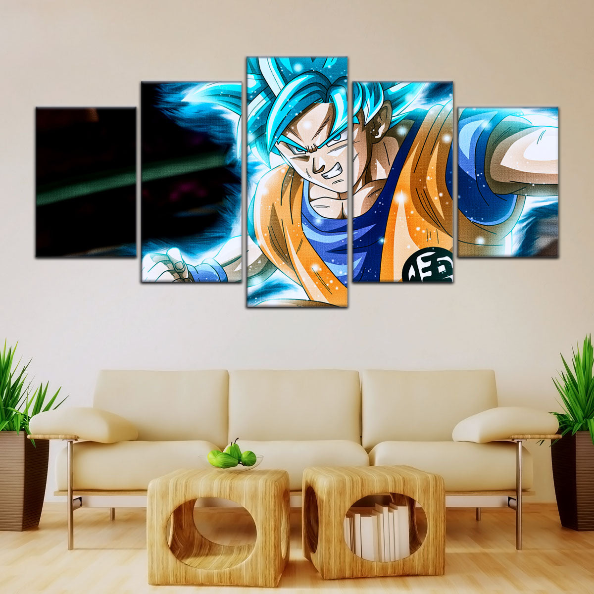 Dragon Ball Super Canvas Wall Art - DR5050 - Super Saiyan Blue Goku