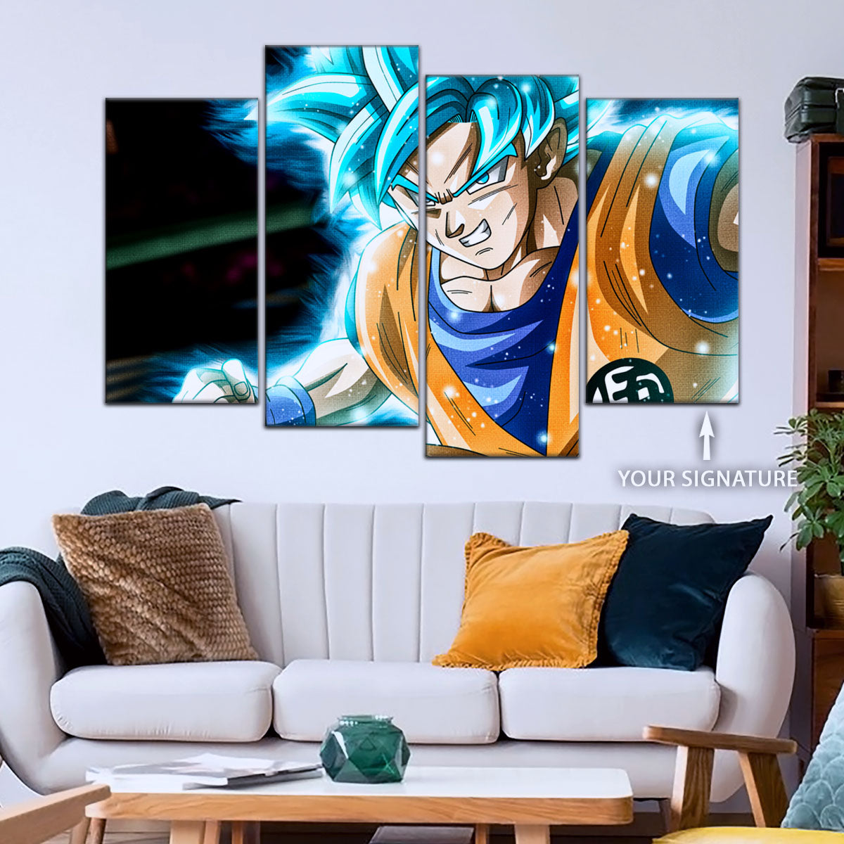 Dragon Ball Super Canvas Wall Art - DR5050 - Super Saiyan Blue Goku