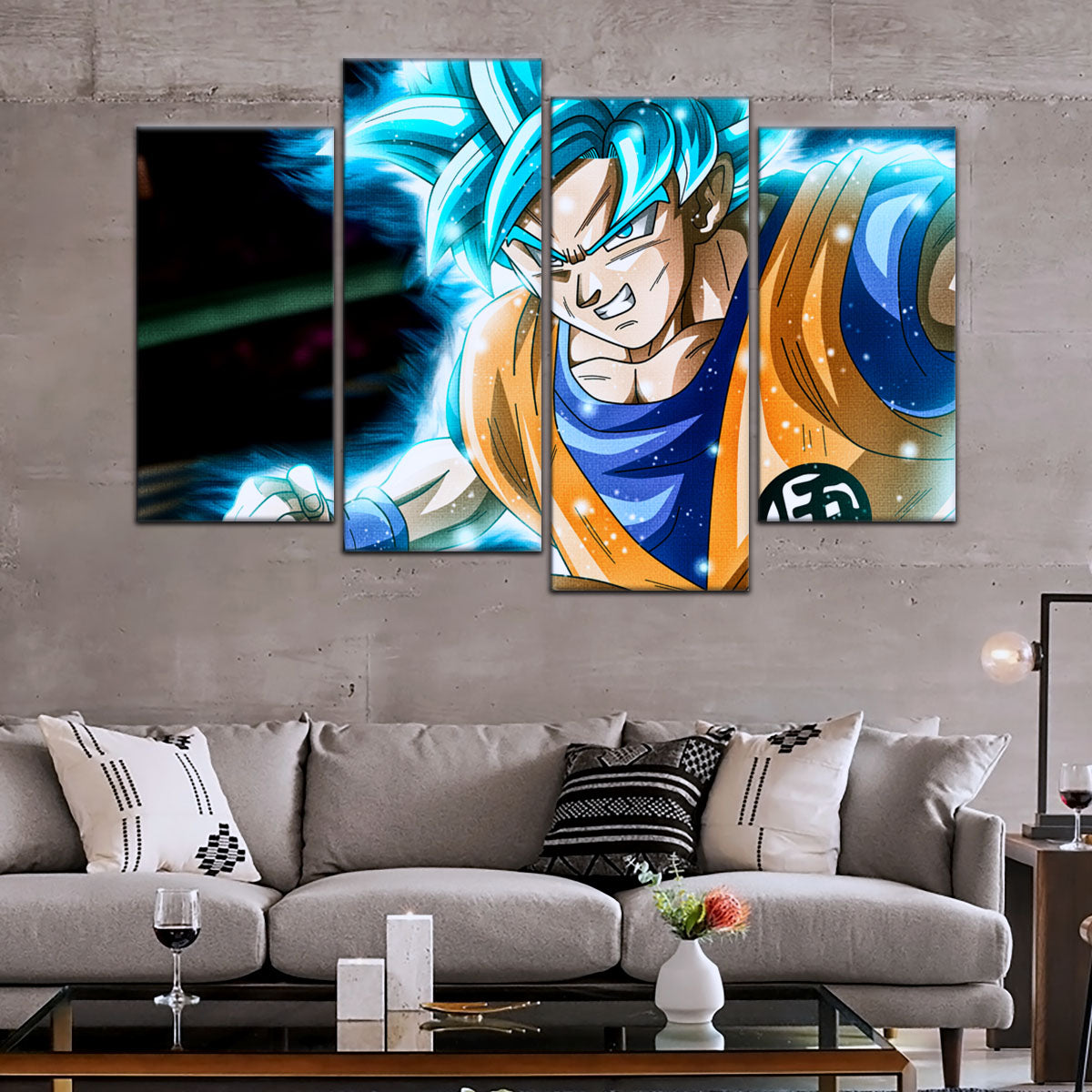 Dragon Ball Super Canvas Wall Art - DR5050 - Super Saiyan Blue Goku