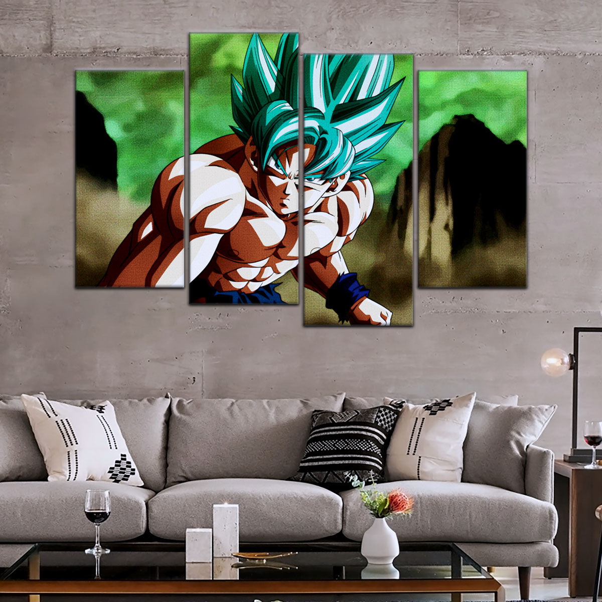 Dragon Ball Super Canvas Wall Art - DR5055 - Super Saiyan Blue Goku